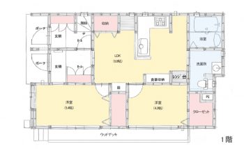 １７坪　３階建て完全分離型の二世帯住宅　十分な広さを確保した間取り