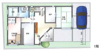 １７坪　２階建て狭小デザイン住宅　開放感のある吹き抜けリビングやロフトのある間取り