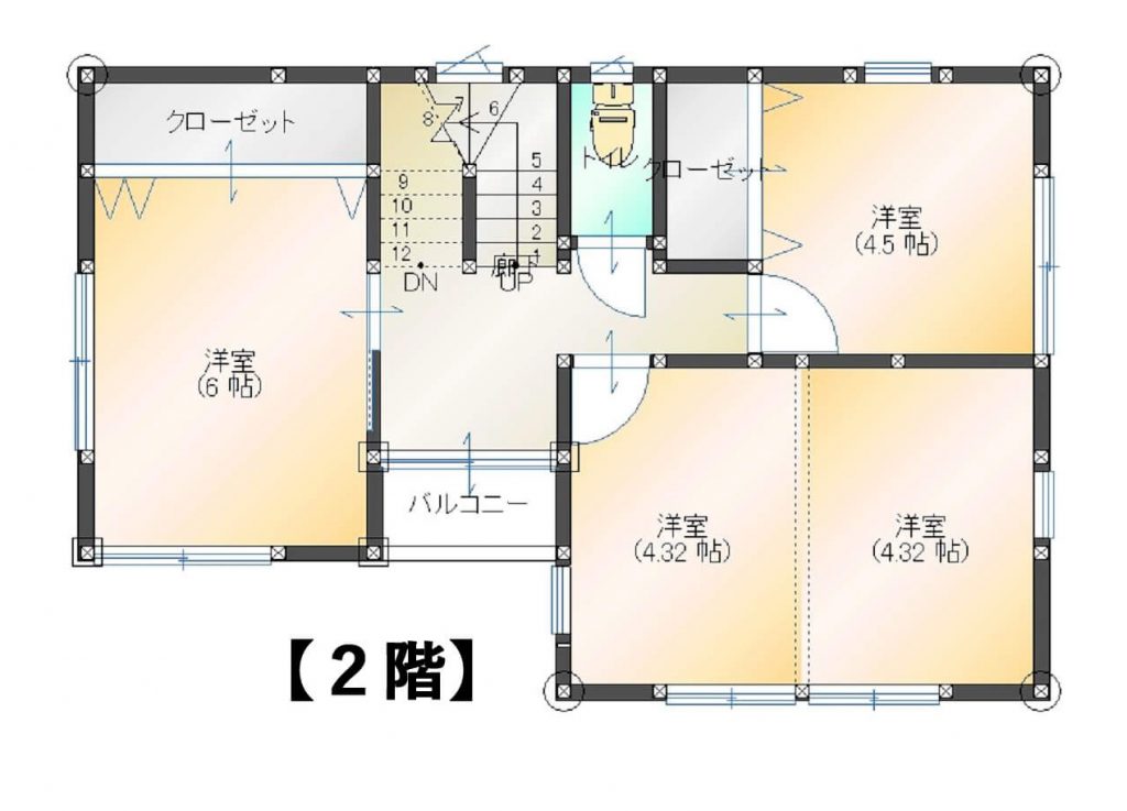 14坪 狭小2階建て住宅 最大で5LDK、屋上もついた間取り 横浜の狭小住宅・二世帯住宅・注文住宅の間取りは中鉢建設