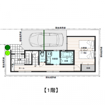 12坪 3LDKと書斎 充実した間取りの3階建て狭小住宅