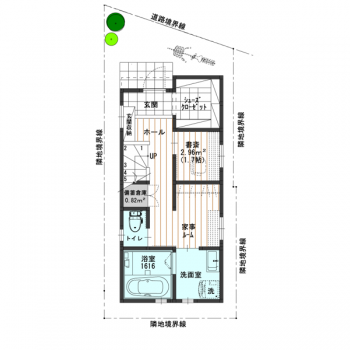 8坪 大型シューズクローゼット・家事室のある狭小住宅