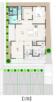 ２４.５坪　2階建て二世帯住宅　家族との時間が自然と増える間取り