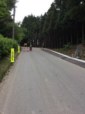 気仙沼で道路の改良工事