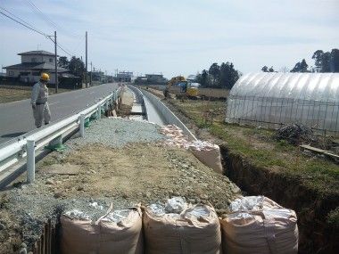 岩沼市で避難用の通路