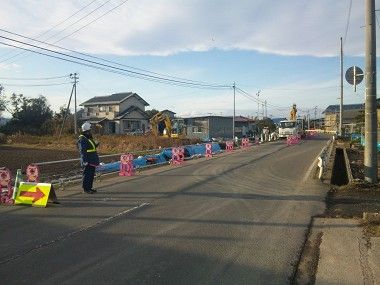 岩沼市で大地震の時の避難路を作る工事