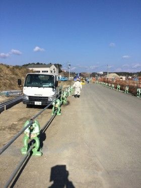 ３.１１東日本大震災で被災した宮城県七ヶ浜町で市街地の復興工事を行います