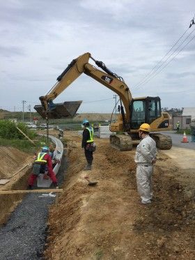 気仙沼で震災復旧工事