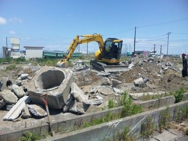 東日本大震災のがれきの撤去工事