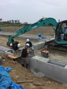 宮城県気仙沼市で３.１１東日本大震災の復興工事をしています
