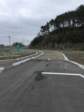 七ヶ浜町で道路改良工事