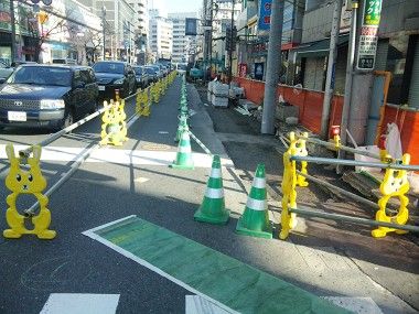 野毛で歩道拡幅