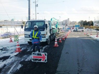 塩釜で下水管の工事