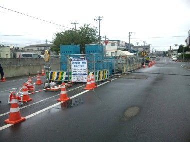 塩竈市の下水道復旧工事