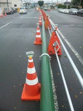 塩竈市の下水道の復旧工事