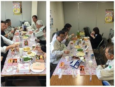 会社でお花見