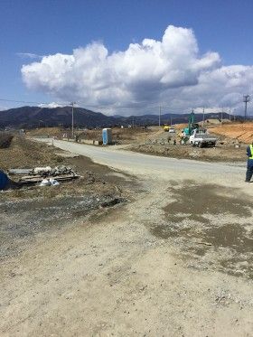 気仙沼で復興工事