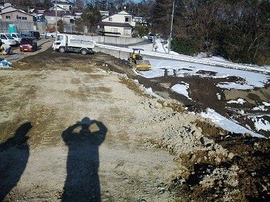 宮城県で災害公営住宅を建設するための造成工事