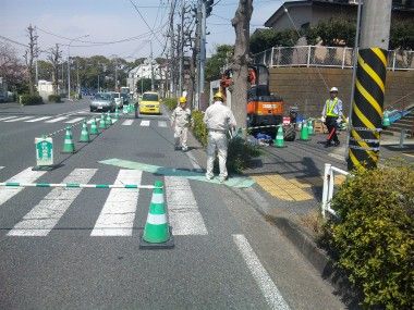 古い水道管を耐震管に取替えています