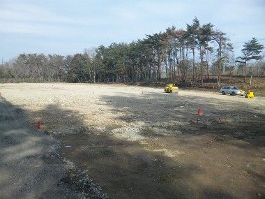 ３．１１東日本大震災・仮設住宅で使えなくなった七ヶ浜中学校の仮設グラウンドをつくります。