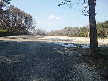 七ヶ浜中学校の仮設グラウンド完成