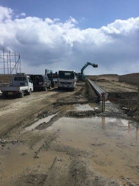 気仙沼で復興工事