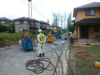 塩竃市内の下水管震災復旧工事