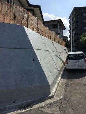 震災による地滑り対策復旧工事