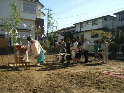 Ｔ邸新築工事　地鎮祭を行ないました