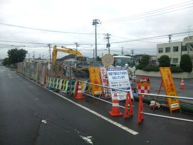 塩竈市の下水道復旧工事