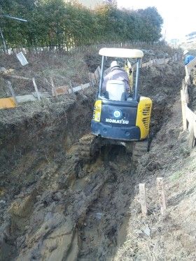 七ヶ浜の排水路整備工事