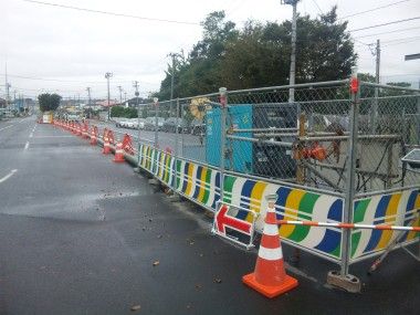 塩竈市の下水道復旧工事