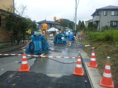 塩竃市内の下水管震災復旧工事