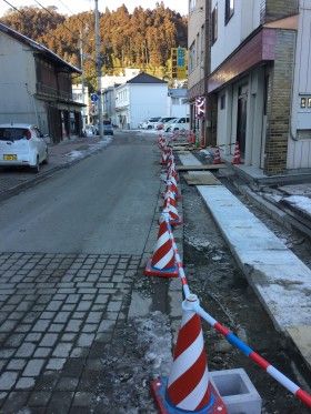 気仙沼市八日町地区で震災復旧工事