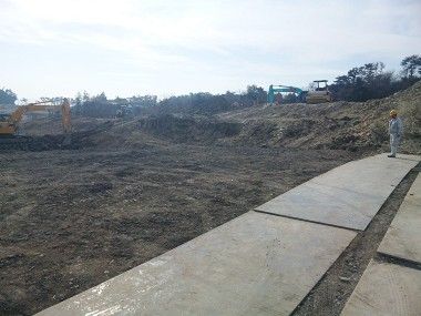 宮城県七ヶ浜町で造成工事