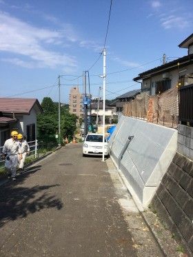 震災による地滑り対策復旧工事