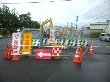 塩竈市の下水道復旧工事