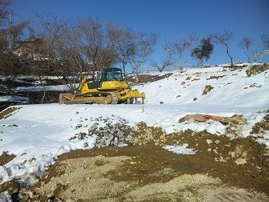 宮城県で災害公営住宅を建設するための造成工事