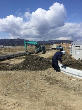 気仙沼で復興工事