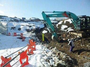 被災地　宮城県七ヶ浜町で災害公営住宅を建設するための造成工事をしています！