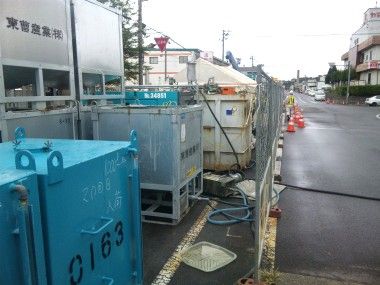 塩竈市の下水道復旧工事