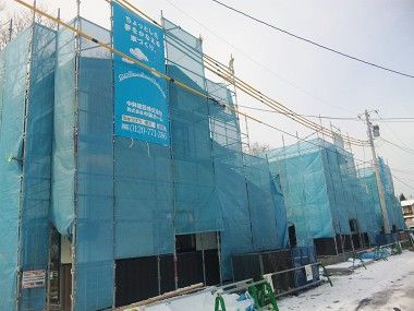 富谷町で町営住宅建設中