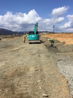 気仙沼で復興工事