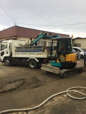 宮城県名取市で下水管工事