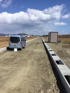 気仙沼で復興工事