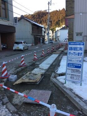 気仙沼市八日町地区で震災復旧工事