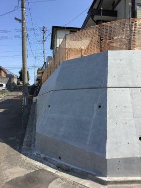 震災による地滑り対策復旧工事